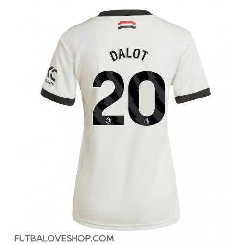 Dres Manchester United Diogo Dalot #20 Tretina pre Ženy 2024-25 Krátky Rukáv
